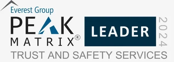 TaskUs, Leader on Everest Group's Trust and Safety Services PEAK Matrix® Assessment 2024